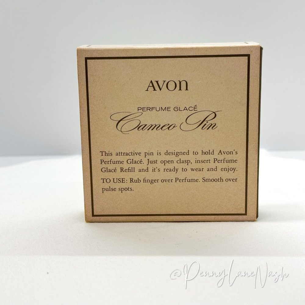 NIB Vintage Avon Perfume Glace Silhouette Cameo Pin Brooch - Picture 2 of 7